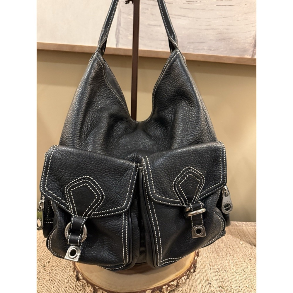 Marc by Marc Jacobs Vintage Y2K Black Leather slouchy Shoulder zipper Hobo Bag